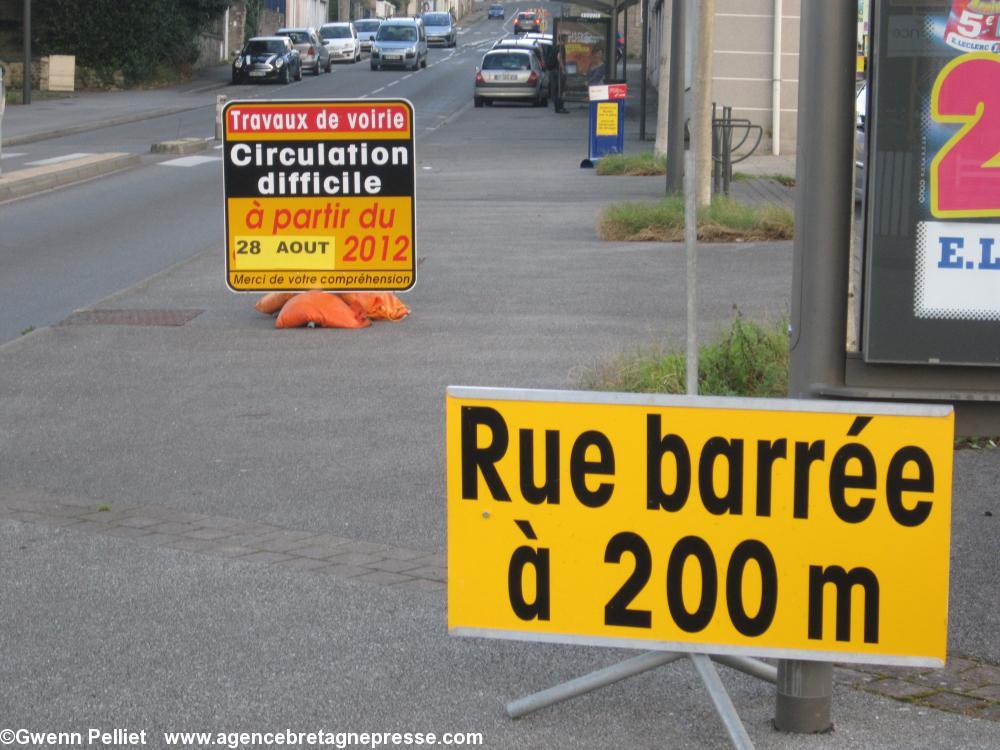 Indications travaux - Rond-Point du 
Pontigou - Quimper