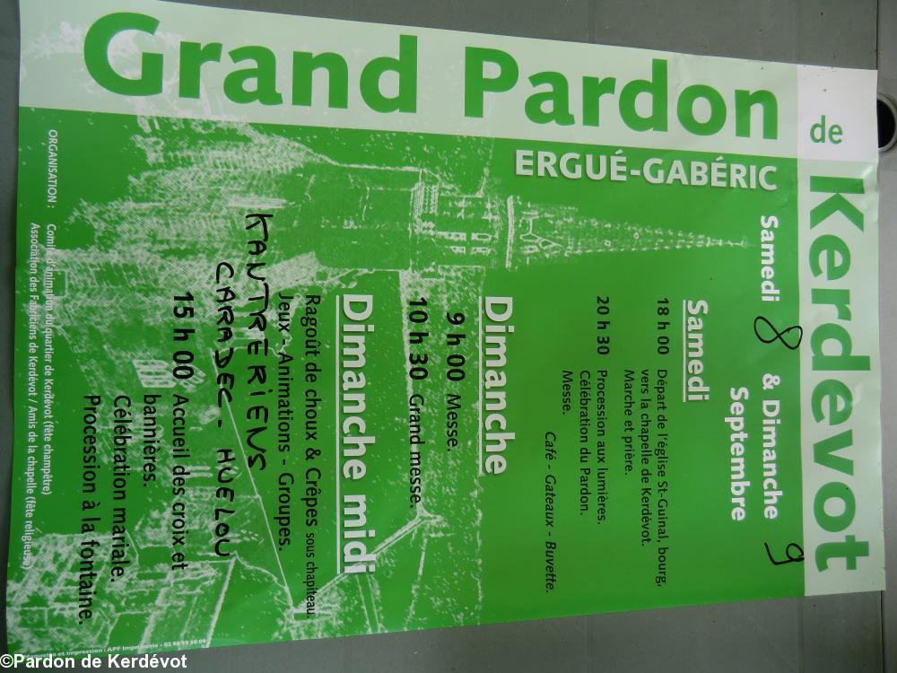 Affiche du Pardon de Kerdévot 2012