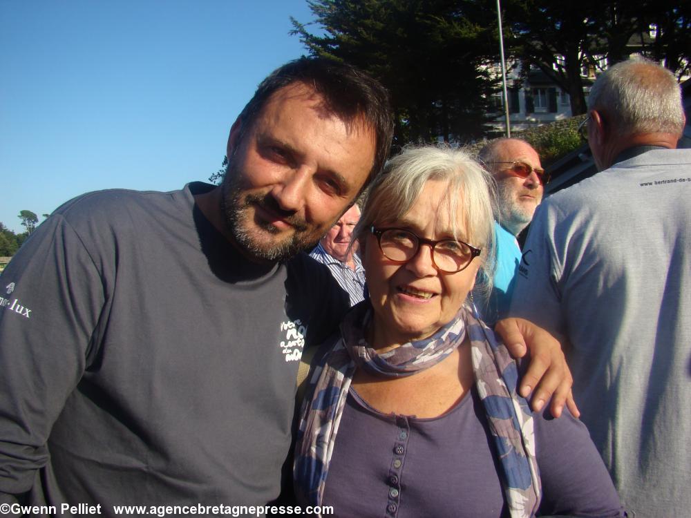 Frédéric Lopez en compagnie d'une admiratrice de son émission télévisée