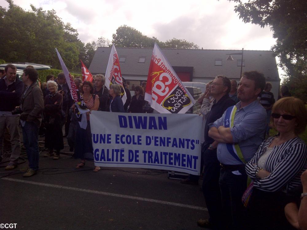 Manifestation à Louannec