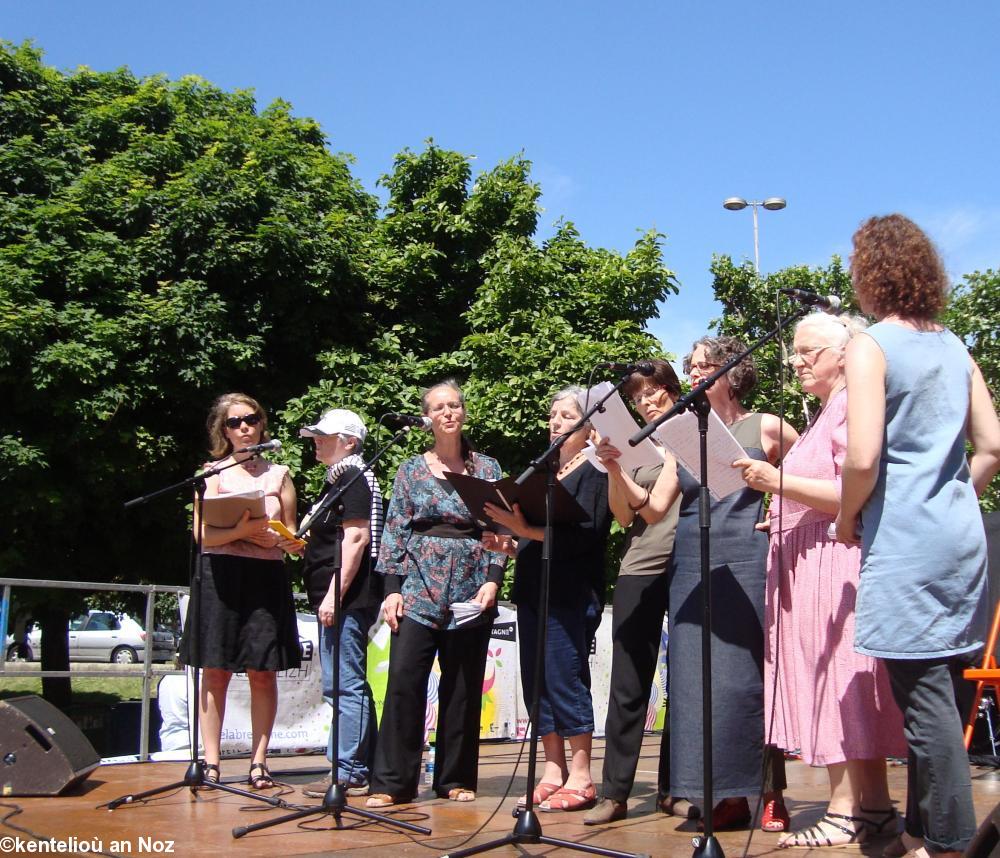 Le groupe de chant lors de l'évènement 
Brezhoneg LA en mai 2012