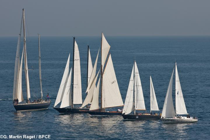 Les Pen Duick en régates royales à Cannes le 28 septembre 2012