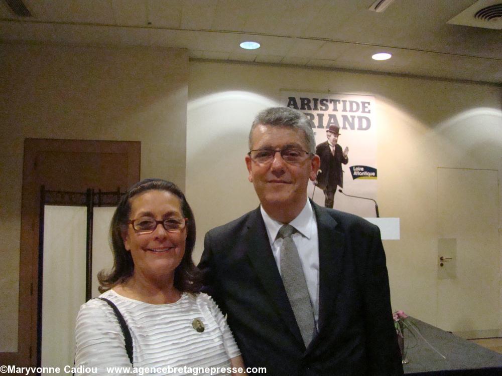 Catherine Lambert en compagnie de Jacques Mainage de Trebeurden.