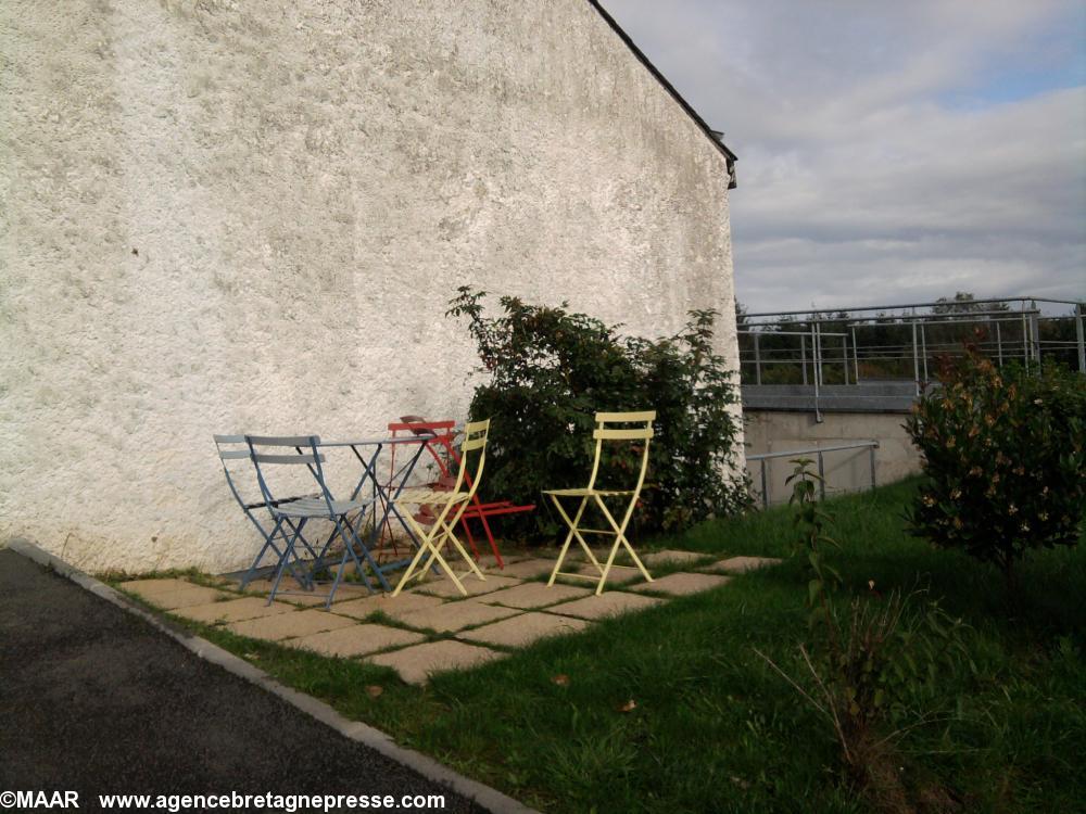 La terrasse du bâtiment de recherche