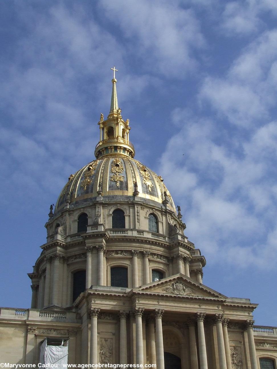 Le dôme des Invalides à Paris.