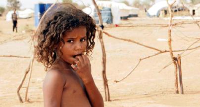 Enfant touareg dans un camp de réfugiés