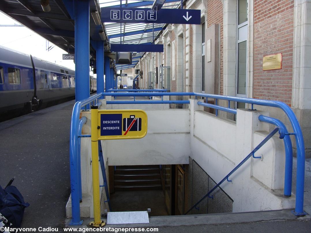 La gare de Kemper. Voie 1.