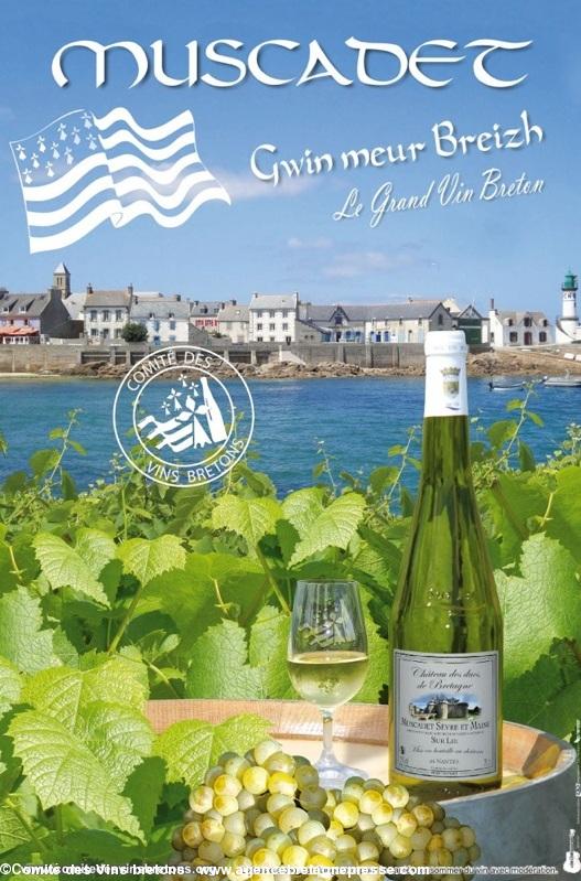 L'affiche du Muscadet vin breton créée en 2011 par le Comité des vins bretons.