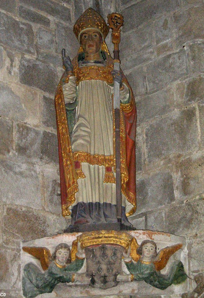 La statue de Saint Renan dans l'église de Locronan