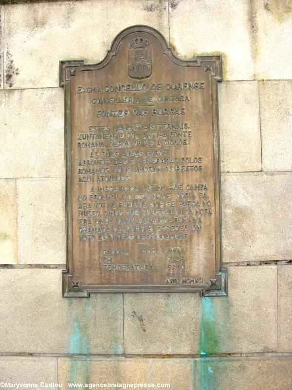 Ourense. Plaque de la 