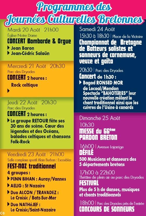 Pardon de La Baule 2013. Programme.