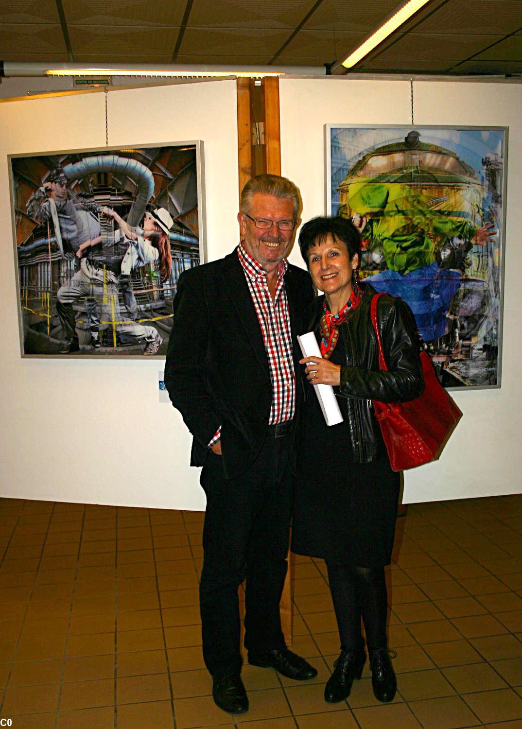 Les artistes lors du vernissage de l'exposition (20/09/13)