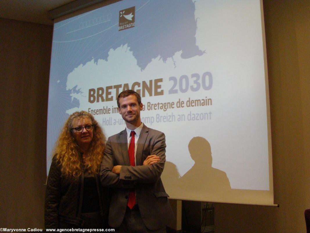 Bretagne 2030 Paris. Kaourintine Hulaud et Pierre Karleskind.