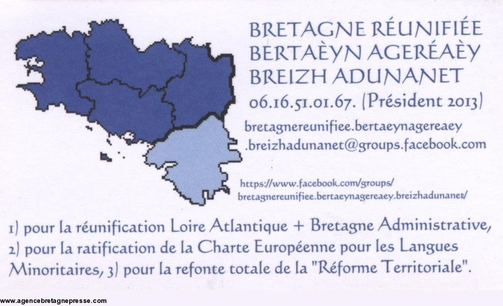 Collectif breton francilien. Scan de la carte de visite de Fabrice Beaudouin-Quéré.