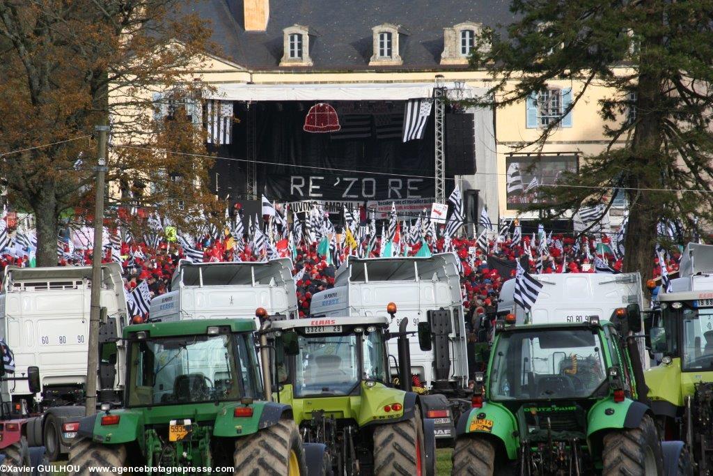 30 novembre 2013 Carhaix manifestation Bonnets rouges