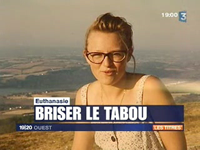 Coralie en pleine santé au sommet du Menez Hom, Dinéault, Finistère