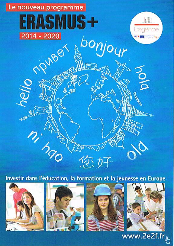 Brochure ERASMUS + éditée par l'Agence 2E2F