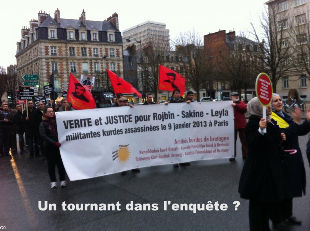 manifestation organisée à Rennes le 27 décembre par Amara, la Maison du Peuple kurde