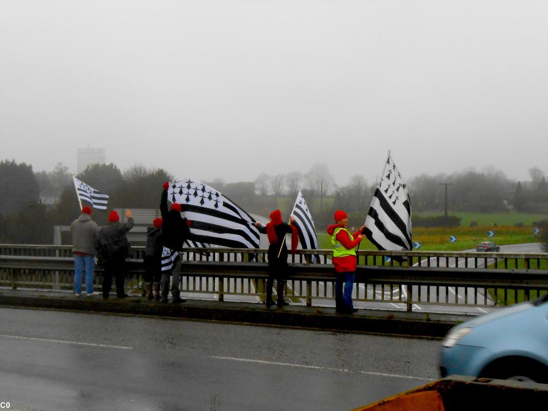 Sur le pont de Troyallac'h (Saint-Evarzec) le 5/01/14