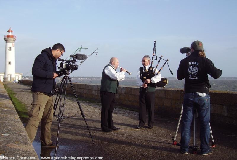 Une partie de la séquence de <i>Turned towards the sun</i> tournée à Saint-Nazaire.