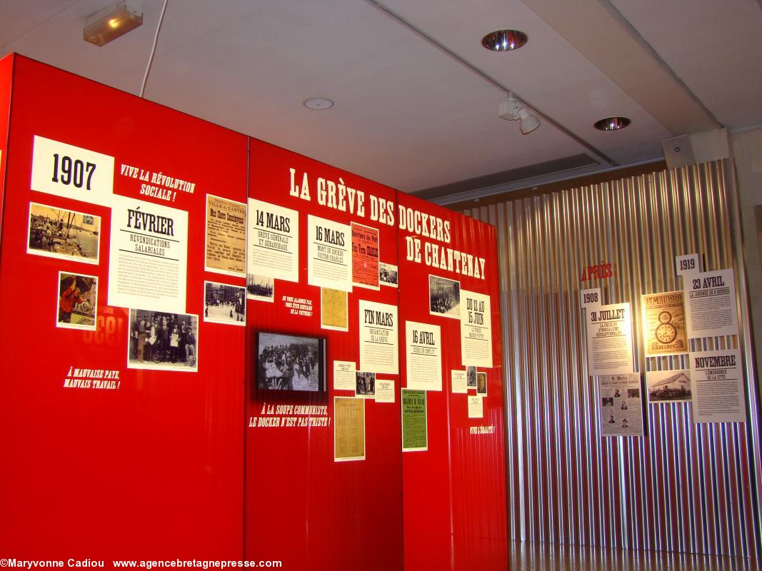 Histoire du syndicalisme ouvrier en Basse-Loire. Exposition à l'Hôtel du Département.