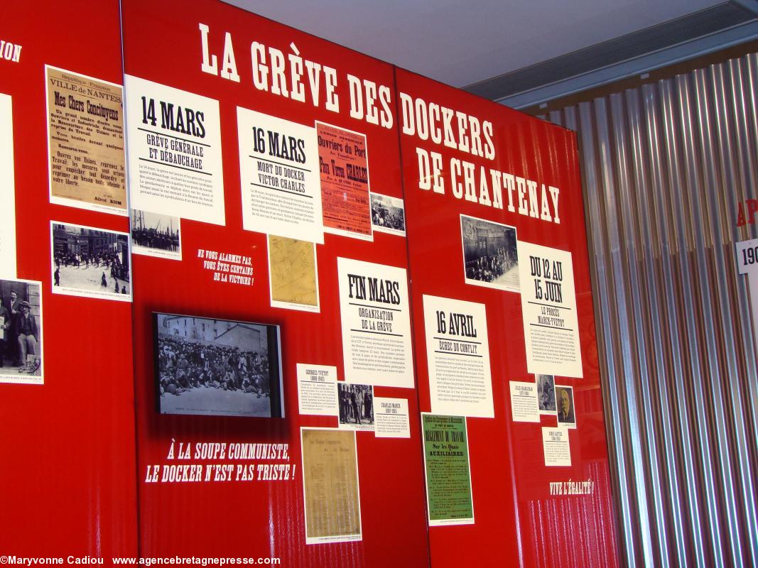 Histoire du syndicalisme ouvrier en Basse-Loire. Exposition à l'Hôtel du Département.