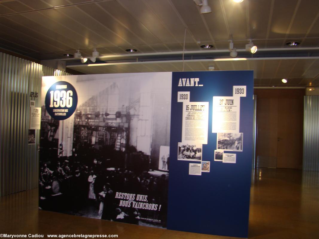 Histoire du syndicalisme ouvrier en Basse-Loire. Exposition à l'Hôtel du Département.