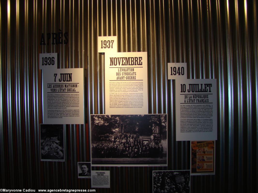 Histoire du syndicalisme ouvrier en Basse-Loire. Exposition à l'Hôtel du Département.