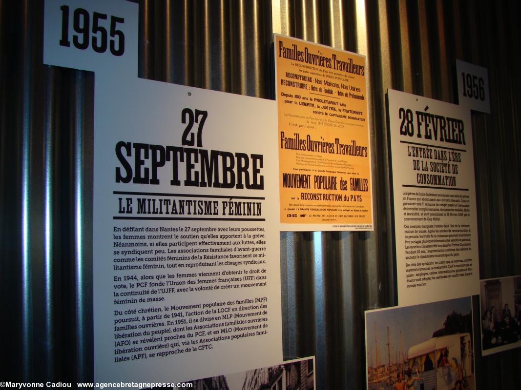 Histoire du syndicalisme ouvrier en Basse-Loire. Exposition à l'Hôtel du Département.