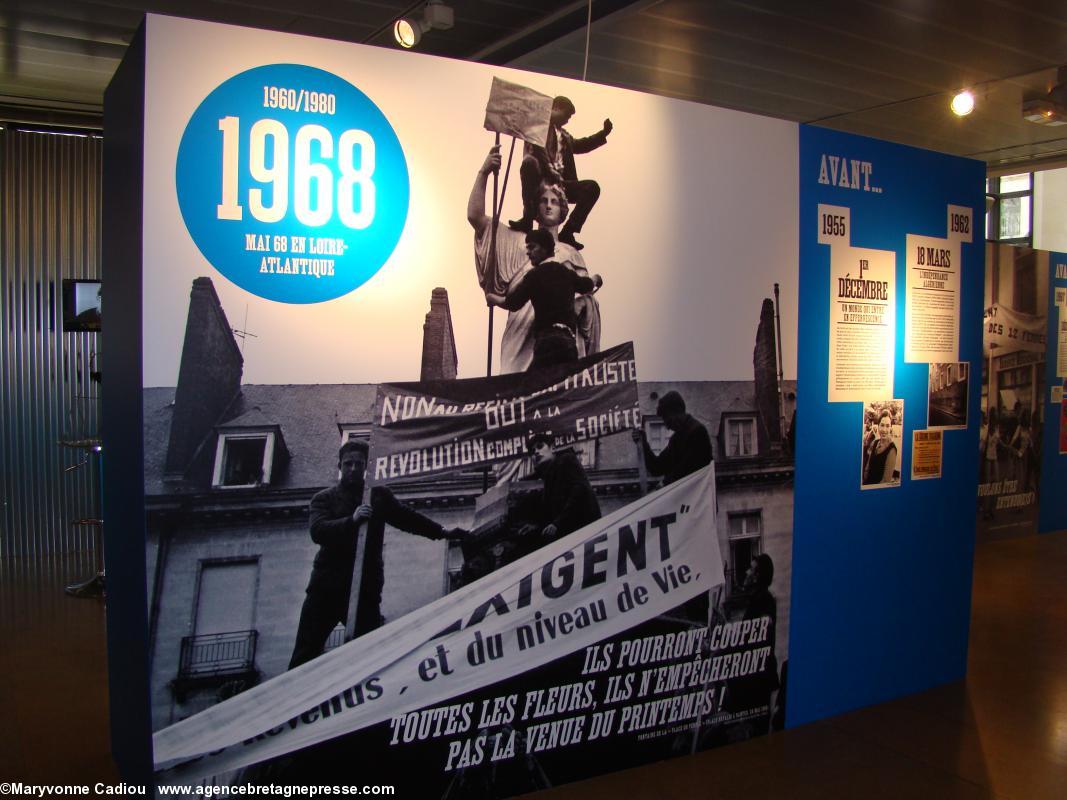 Si la statue de la place Royale de Nantes pouvait parler, elle en aurait des souvenirs à nous conter... Histoire du syndicalisme ouvrier en Basse-Loire. Exposition à l'Hôtel du Département.