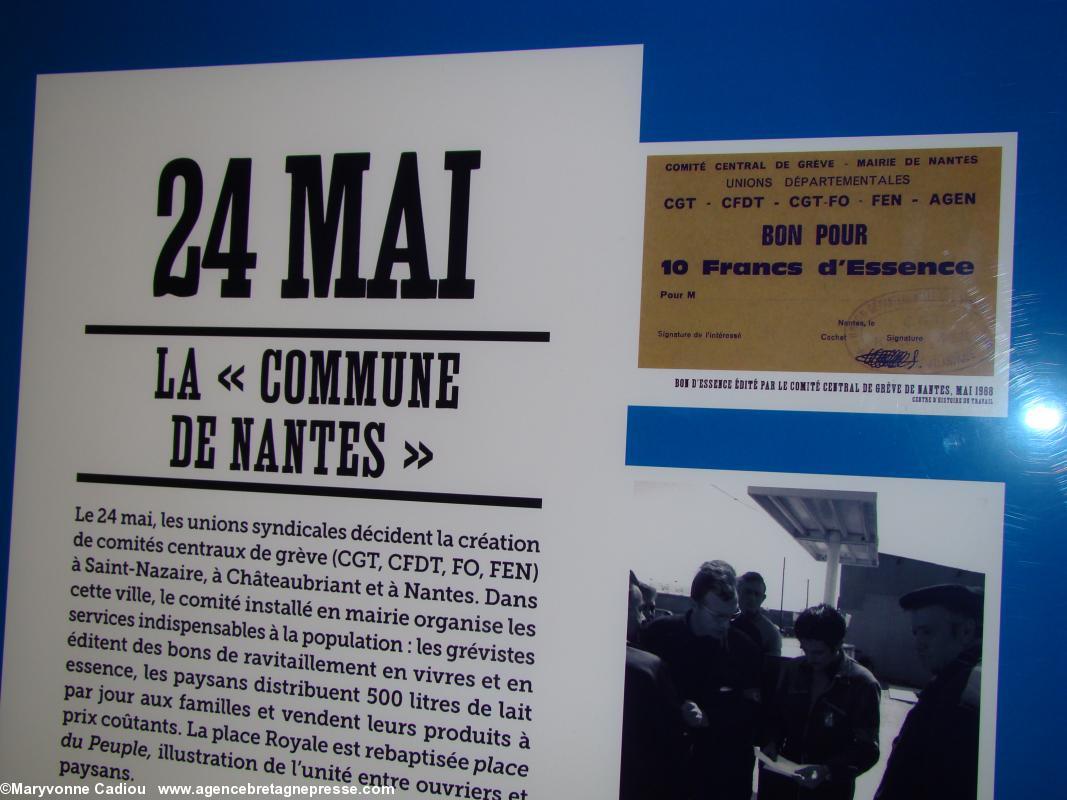 Histoire du syndicalisme ouvrier en Basse-Loire. Exposition à l'Hôtel du Département.