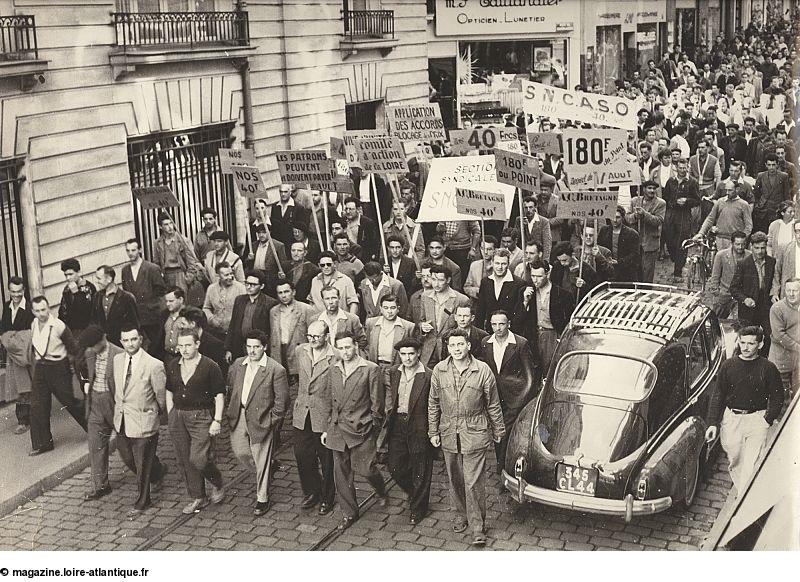 Histoire du syndicalisme ouvrier en Basse-Loire. Exposition à l'Hôtel du Département.