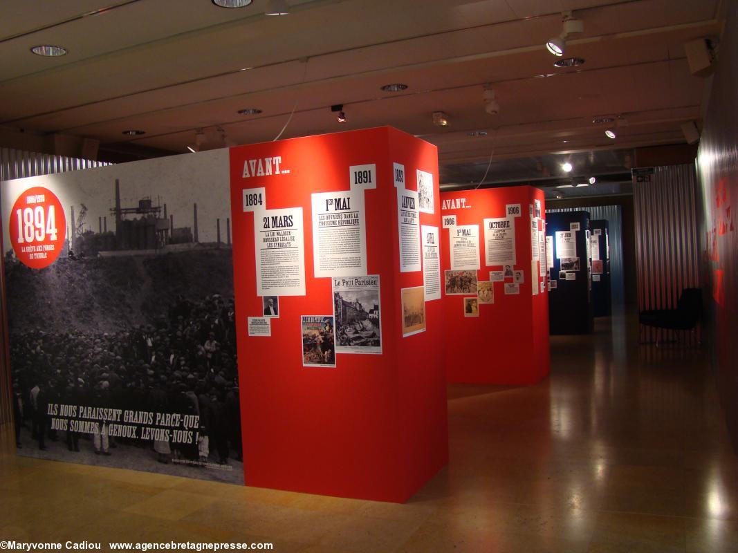 Histoire du syndicalisme ouvrier en Basse-Loire. Exposition à l'Hôtel du Département.