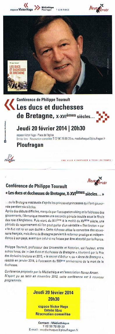 Philippe TOURAULT et son livre (annonce conférence)