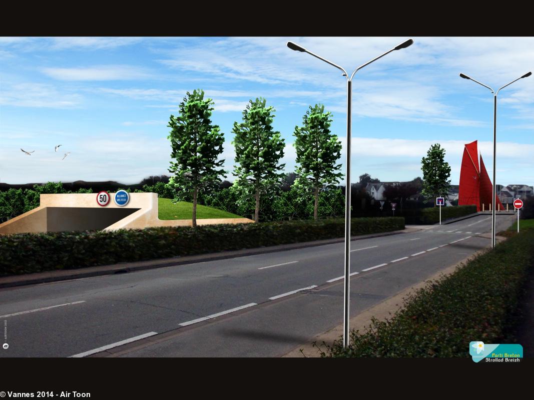 Projet de tunnel par Vannes 2014, conception Air Toon.