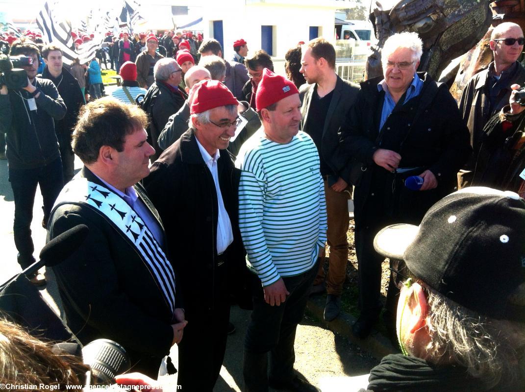 Christian Troadec, Jean-Pierre Le Mat et Thierry Merret aux États-Généraux de la Bretagne - Morlaix - 8 mars 2014