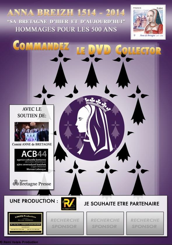 Prospectus d'appel à partenariat du double DVD <i>Anna Breizh 2014. Sa Bretagne d'hier et d'aujourd'hui</i> de Rémi Valais Production.