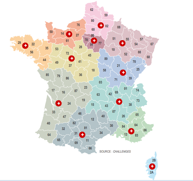 La carte publiée dans Challenge leakée du bureau de M. Valls. Tout ça ressemble étrangement à la fuite du rapport Balladur annonçant une Bretagne réunifiée. On connait la suite. Ayrault monta au créneau et sauva ses Pays de la Loire [ABP14255]. La carte fut expurgée du rapport qui de toutes façons fut enterré comme la plupart des rapports. Attention aux manipulations d'opinion, surtout à la veille des éléctions européennes dont justement la circonscription est un Grand Ouest.