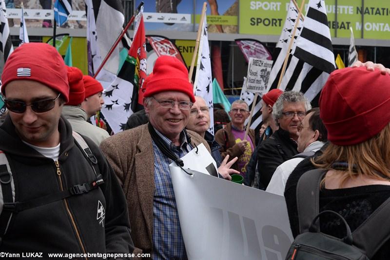 Nantes, 19 avril 2014, manifestation. Yorann Delacour, embanner