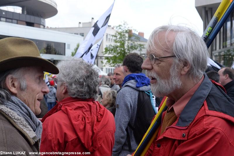 Nantes, 19 avril 2014, manifestation. Pierre-Yves Le Rhun, Patrick Malrieu.