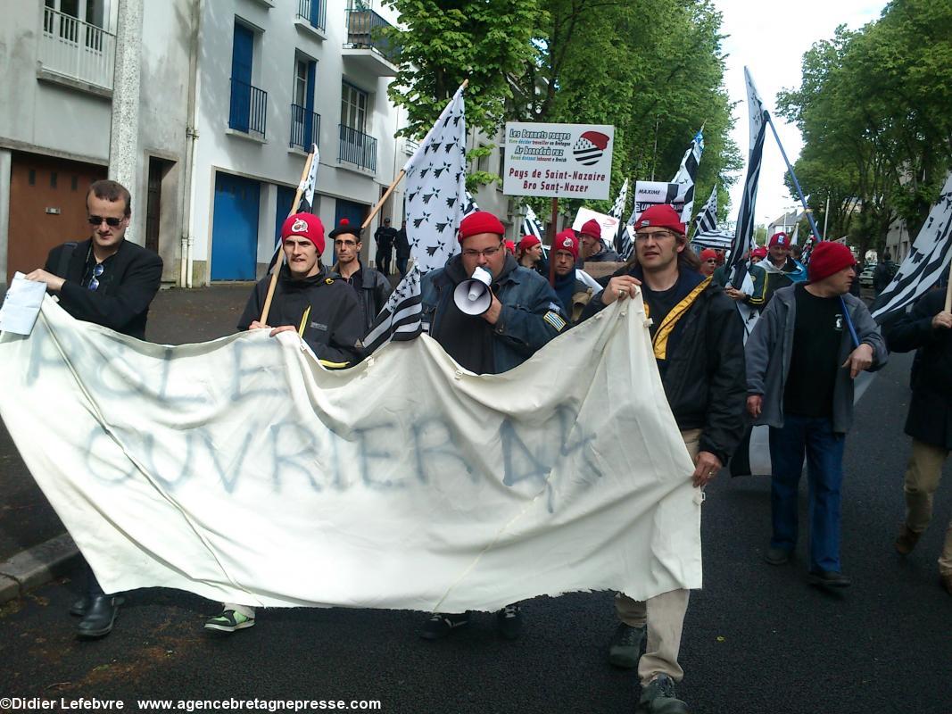 Manifestation du 1er mai des Bonnets rouges à Saint-Nazaire