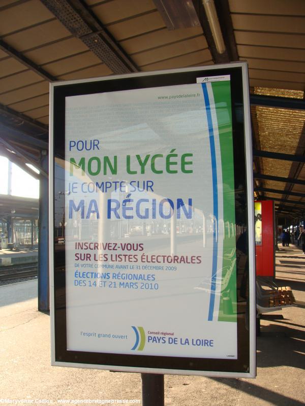 Campagne Pays de la Loire 2009. Gare de Nantes.