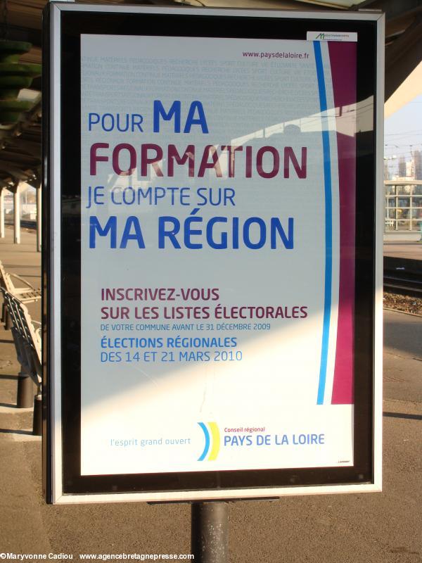 Campagne Pays de la Loire 2009. Gare de Nantes.