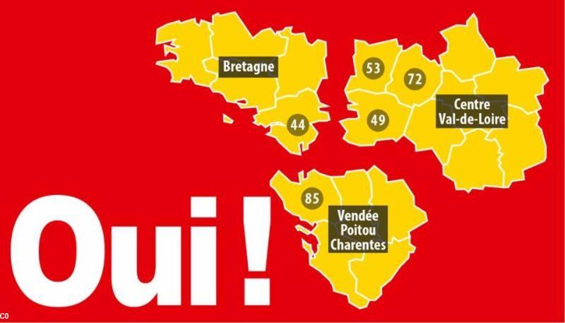 Grande pétition contre le Grand Ouest et pour une Bretagne avec la Loire-Atlantique dans un Ouest équilibré !