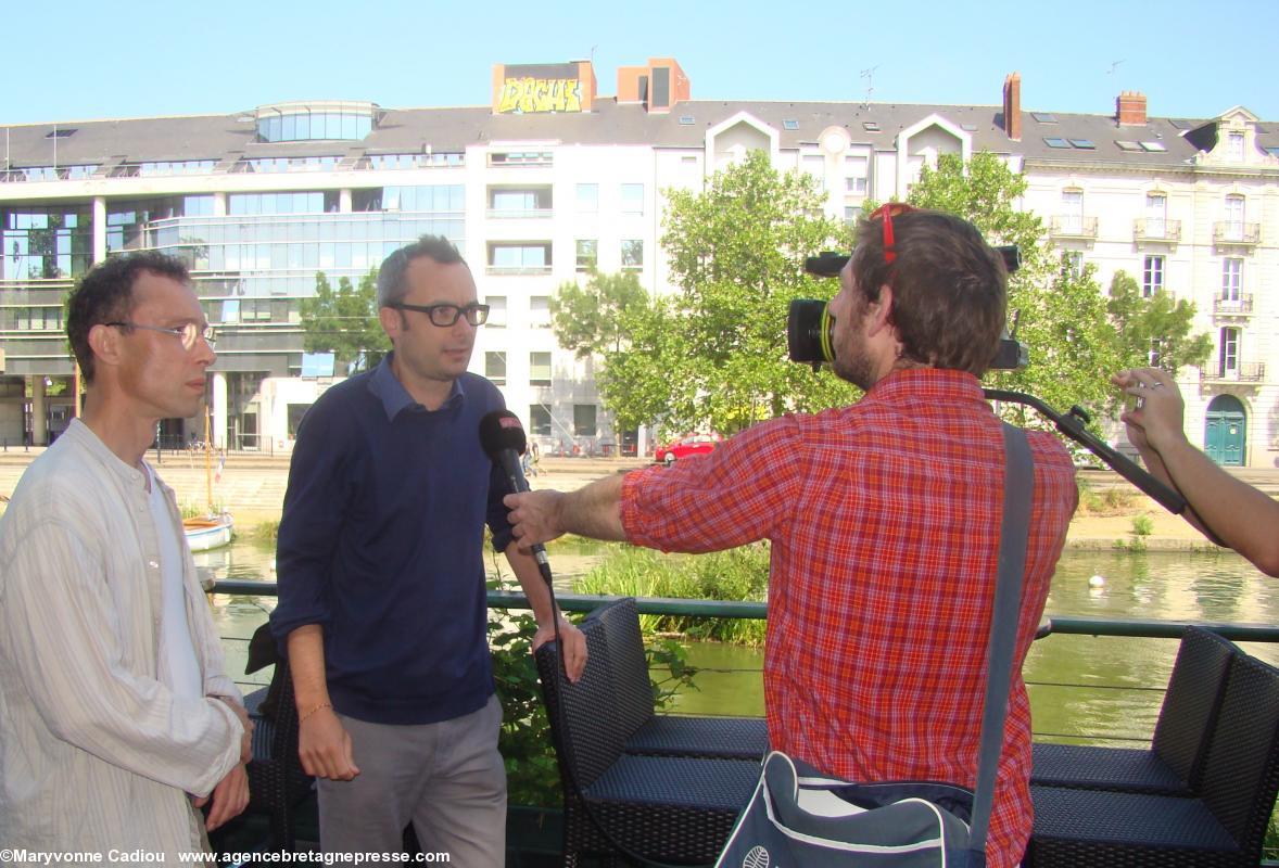 L'architecte Ivan Fouquet interviewé par TéléNantes en compagnie de Franco Fedele.