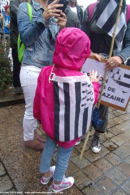 Nantes - manifestation pour la réunification - 28 juin 2014. Pour lé réunification, tout petit, déjà.