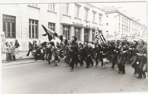 Manifestation à Saint Nazaire en 1977 pour le réunification de la Bretagne