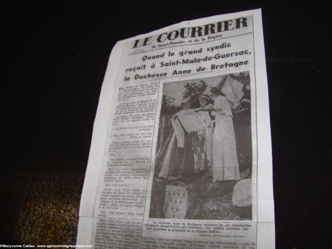 Expo papier. <i>Le Courrier de Saint-Nazaire et de la région</i>, 1932 c'est aussi l'année où le monument “de la honte” de Rennes, où la Bretagne était symbolisée à genoux devant la France, a sauté.