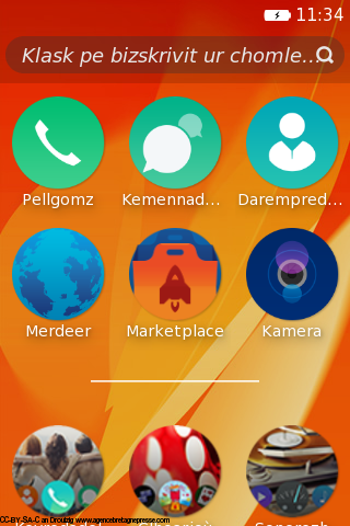 Un téléphone en breton avec FirefoxOS !