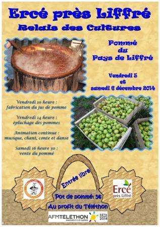 Affiche Pommé à Ercé prés Liffré dans le cadre du téléthon